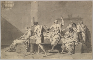 Jacques Louis David, O θάνατος του Σωκράτη, σχέδιο, περ. 1782.